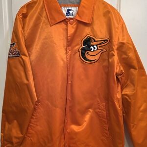 Baltimore Orioles Starter MLB Satin Coaches Jacket Men’s Large New With Tags